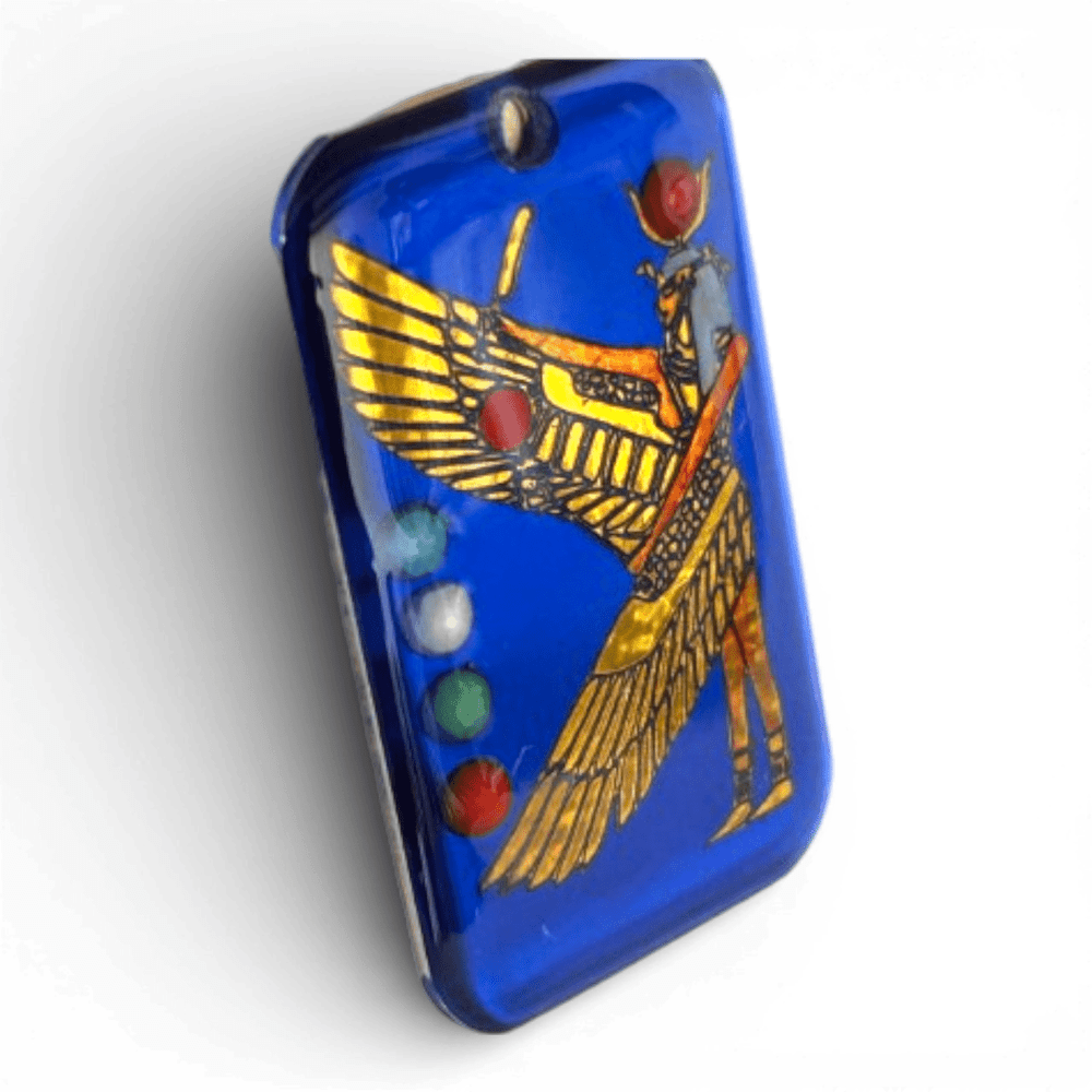 Pendente Iside Alata - dipinto a mano - Antico Egitto | Talismano di protezione rjthw8-is