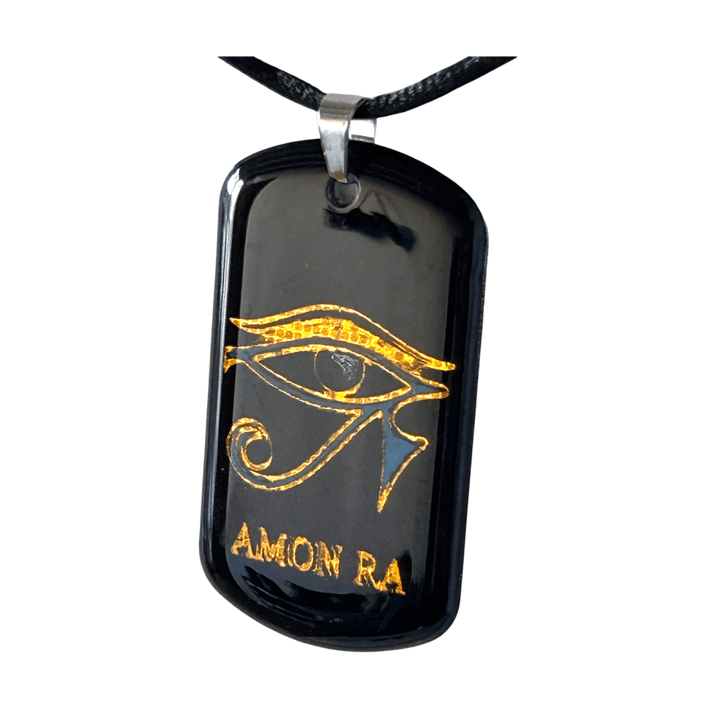 Occhio di Horus Amon Ra - con incisione personalizzata - talismano solare rjthw8-is
