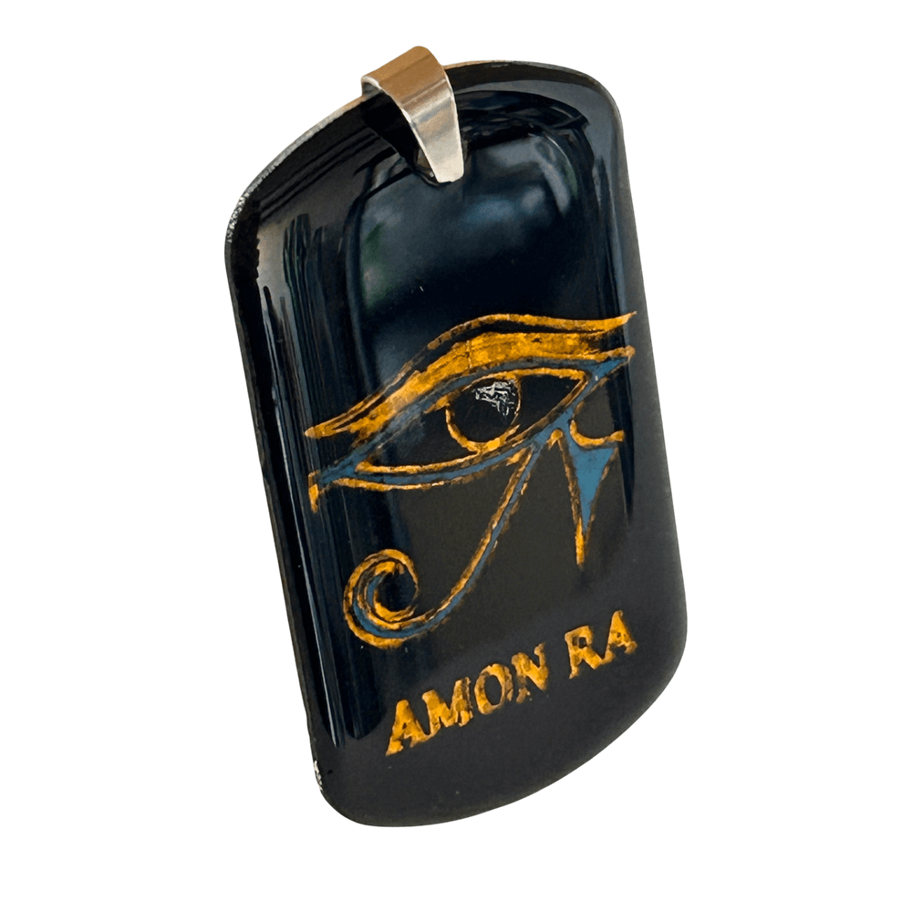 Occhio di Horus Amon Ra - con incisione personalizzata - talismano solare rjthw8-is