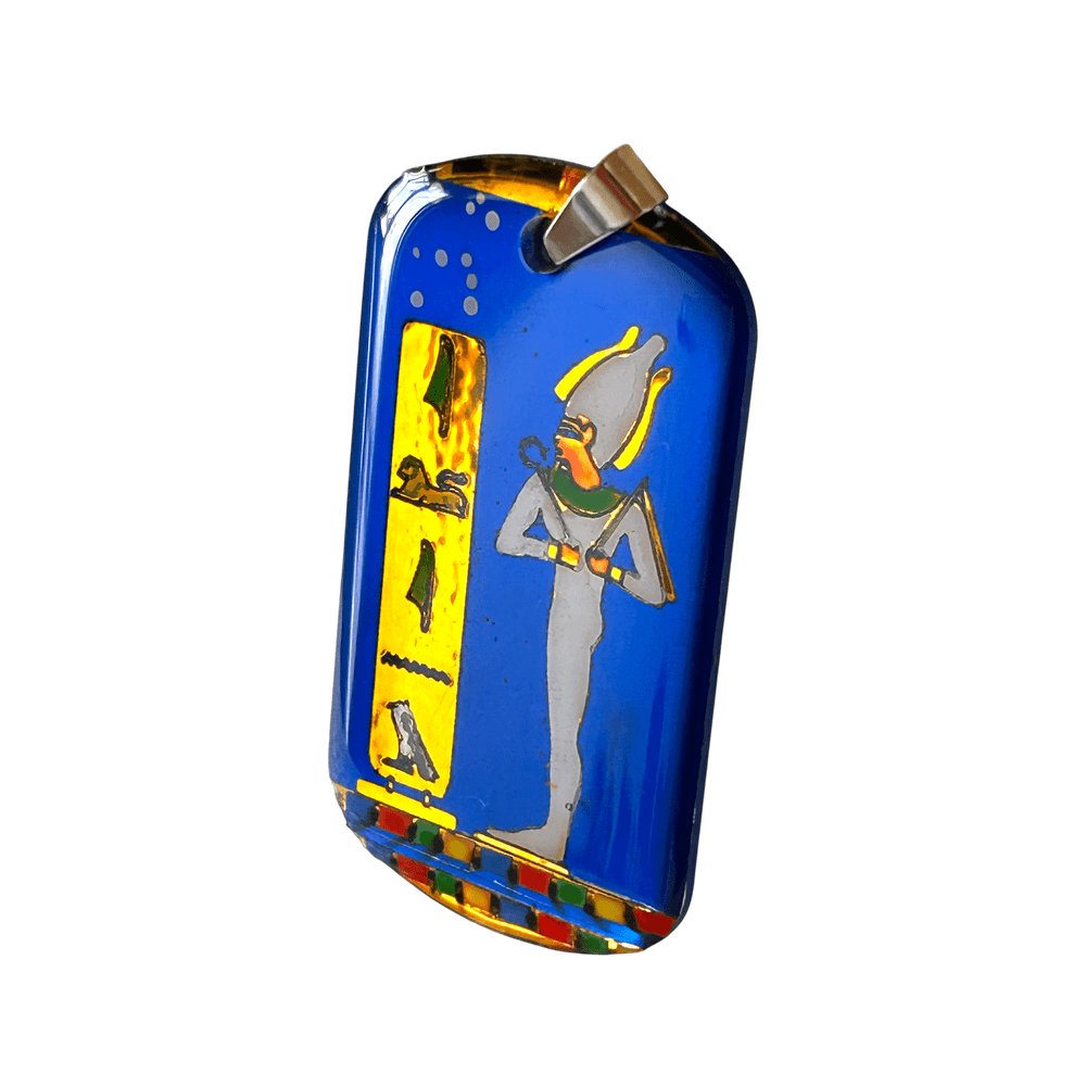 Pendente egizio Osiride e Costellazione di Orione - cartiglio geroglifico personalizzato rjthw8-is