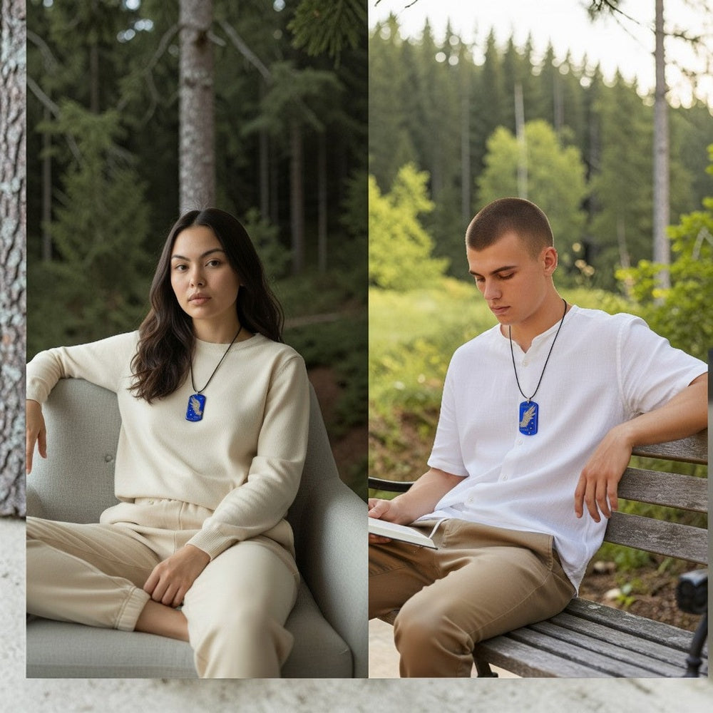 Coppia di Pendenti Complementari Angelo - "Vola Sempre Con Me" | Set Doppio Personalizzabile rjthw8-is