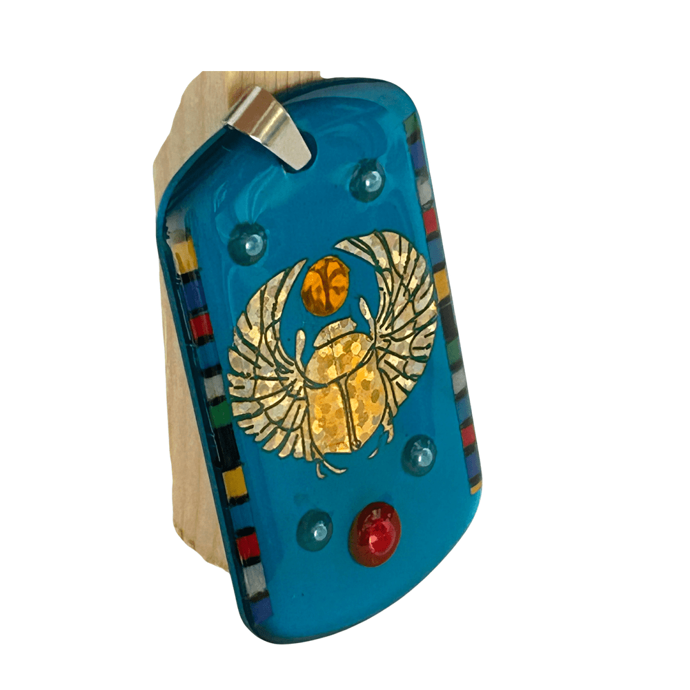 Pendente Egizio Scarabeo solare Khepri - Linea "Blue Nile" - Rinascita rjthw8-is